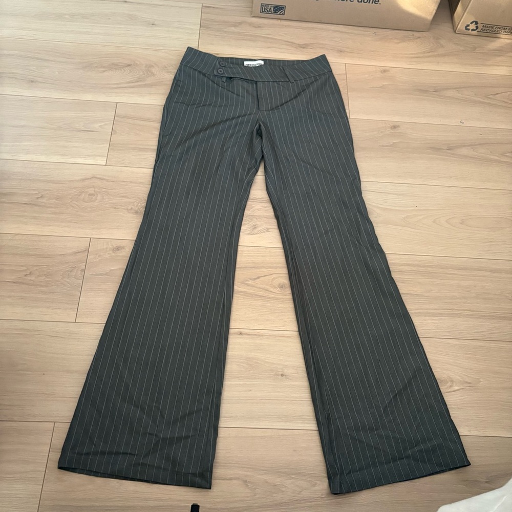 Princess Polly Kinkirk Pinstripe Flared Dress Pants
